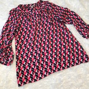 Banana Republic Herringbone Print Small Blouse